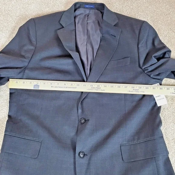 JCP Stafford Suit Coat Jacket Charcoal 44 REG Classic Fit Coolmax All Season NWT